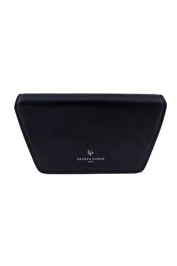Saurav Ghosh Floral Metal Brooch Clutch 