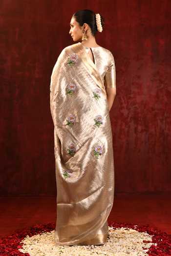 singhanias Tissue Saree With Running Blouse Fabric 