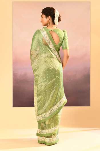 singhanias Tissue Saree With Running Blouse Fabric 