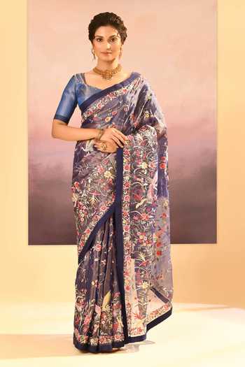 singhanias Tissue Saree With Running Blouse Fabric 