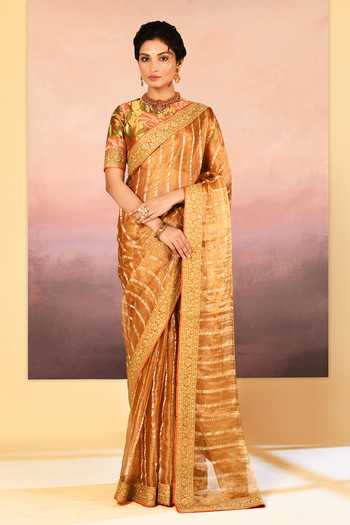 singhanias Tissue Saree With Running Blouse Fabric 