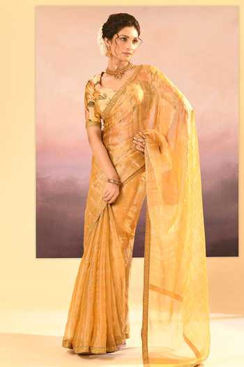singhanias Tissue Saree With Running Blouse Fabric 