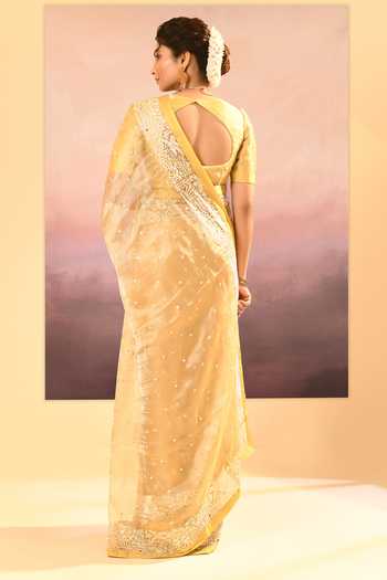 singhanias Tissue Saree With Running Blouse Fabric 