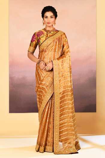 singhanias Tissue Saree With Running Blouse Fabric 