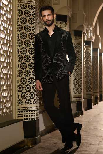 Contrast By Parth Nova Embroidered Tuxedo Set 