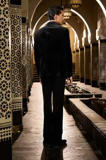Contrast By Parth Cosmos Embroidered Tuxedo Set 