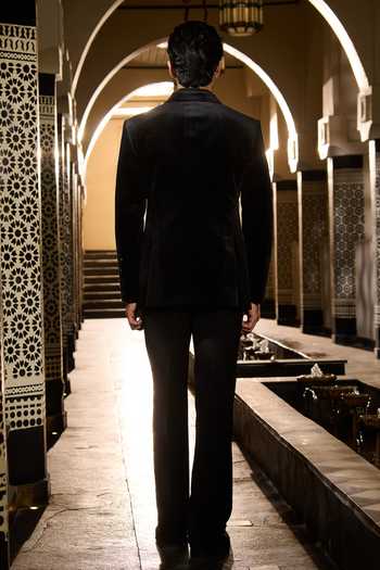 Contrast By Parth Zenith Embroidered Tuxedo Set 