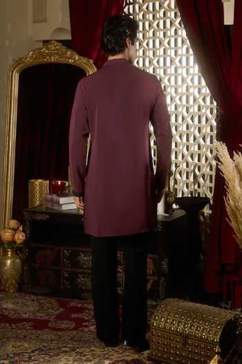 Contrast By Parth Ember Embroidered Kurta Set 