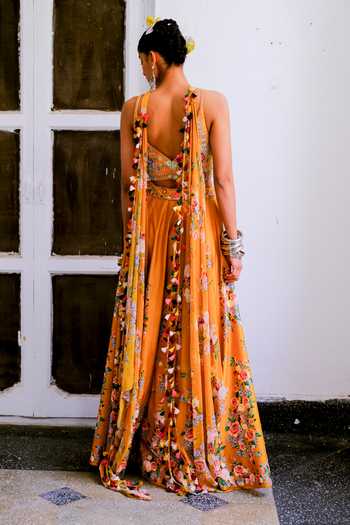 Aangan By Parul Odette Embroidered Lehenga & Blouse Set 