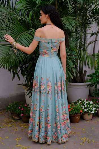 Aangan By Parul Elysian Embroidered Gown 