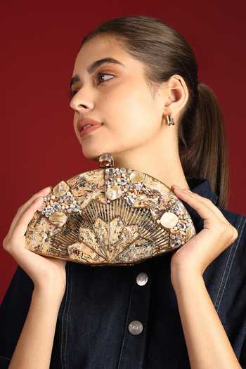 House of Webhin Oceana Mother Of Pearl Clutch 