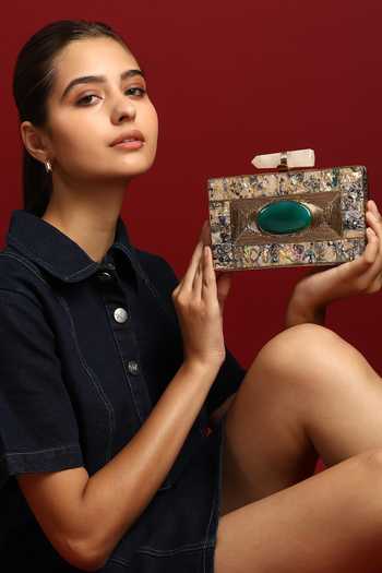 Shop_House of Webhin_Ivory Aarish Mother Of Pearl Clutch _Online_at_Aza_Fashions