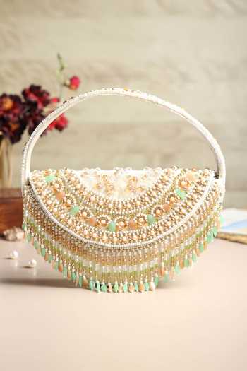 House of Webhin Anaya Pearl Half Moon Bag 