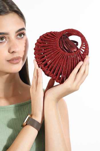 Buy_House of Webhin_Red Orya Mini Beaded Bag _Online_at_Aza_Fashions