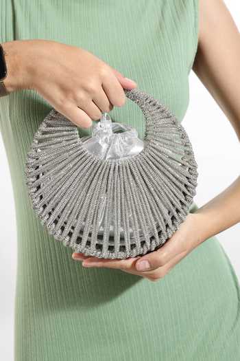 Buy_House of Webhin_Silver Noorafshan Beaded Bag _Online_at_Aza_Fashions