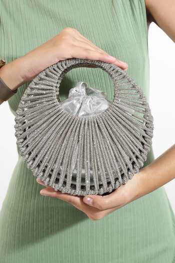 Shop_House of Webhin_Silver Noorafshan Beaded Bag _Online_at_Aza_Fashions