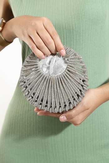 Buy_House of Webhin_Silver Elune Mini Bag _Online_at_Aza_Fashions