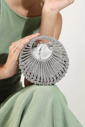 House of Webhin_Silver Elune Mini Bag _at_Aza_Fashions