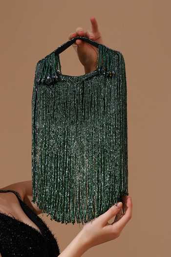 House of Webhin Layali Emerald Elegance Clutch 