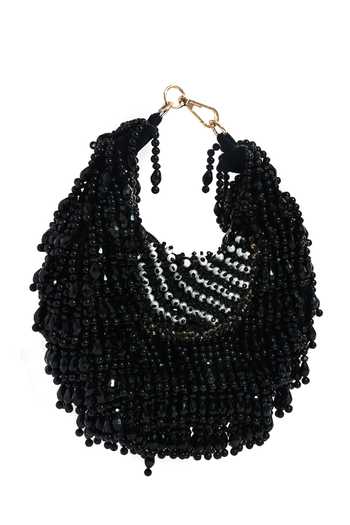 House of Webhin_Black Rhea Moon Bag _Online_at_Aza_Fashions