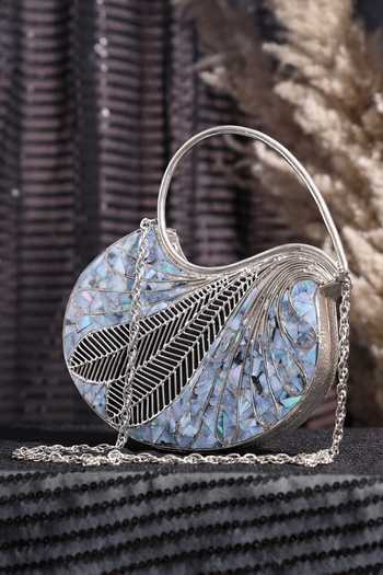 House of Webhin Mother Of Pearl Clutch 