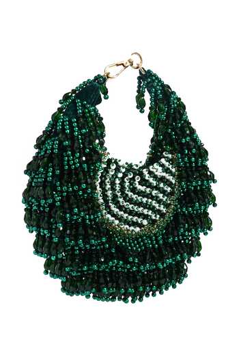 House of Webhin Rhea Green Moon Bag 