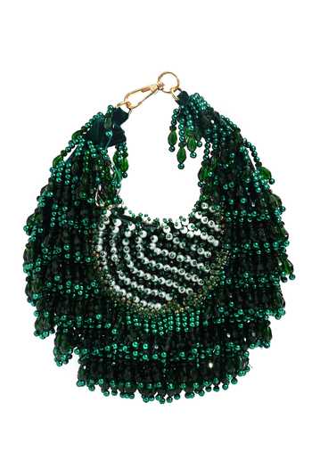 House of Webhin_Green Rhea Moon Bag _at_Aza_Fashions