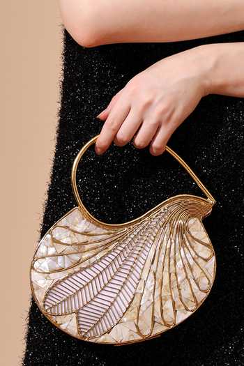 Buy House of Webhin Gold Taru Mother Of Pearl Clutch Buy_House of Webhin_Gold Taru Mother Of Pearl Clutch