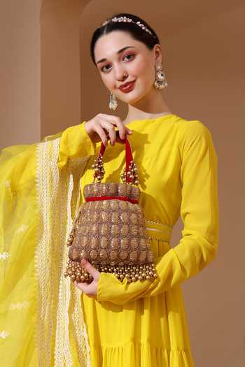 Buy House of Webhin Red Embroidery, Beads Rosa Velvet Potli Online at Aza Fashions Buy_House of Webhin_Red Embroidery, Beads Rosa Velvet Potli _Online_at_Aza_Fashions