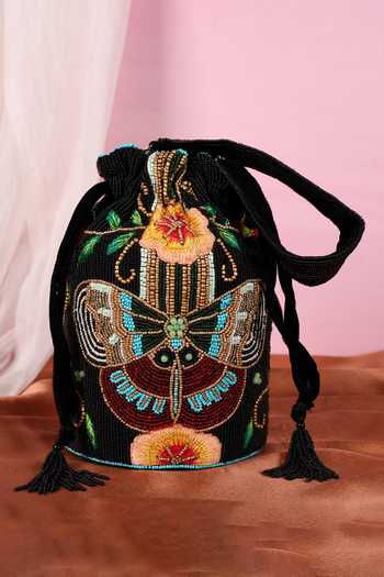 House of Webhin Parwana Black Potli 
