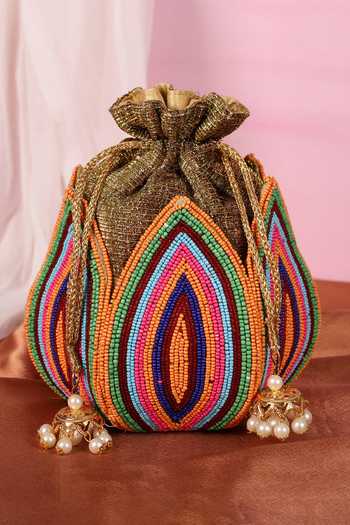 House of Webhin Mani Lotus Shaped Potli 