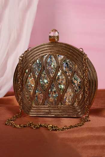 House of Webhin Celestial Mother Of Pearl Clutch 
