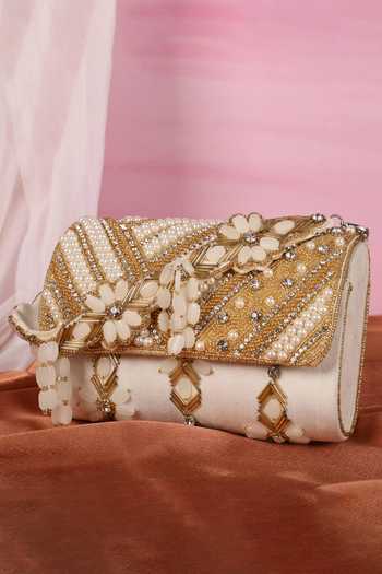 House of Webhin Aabroo Embellished Flap Bag 