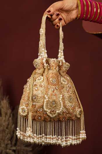 House of Webhin Zehra Gold Potli 