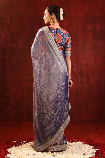 singhanias Tissue Saree With Running Blouse Fabric 