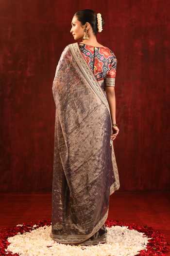 singhanias Tissue Saree With Running Blouse Fabric 
