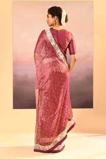 singhanias Tissue Saree With Running Blouse Fabric 
