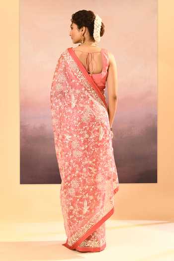 singhanias Tissue Saree With Running Blouse Fabric 