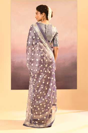 singhanias Tissue Saree With Running Blouse Fabric 