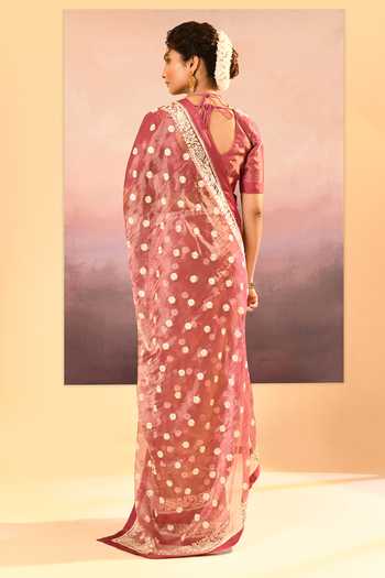 singhanias Tissue Saree With Running Blouse Fabric 