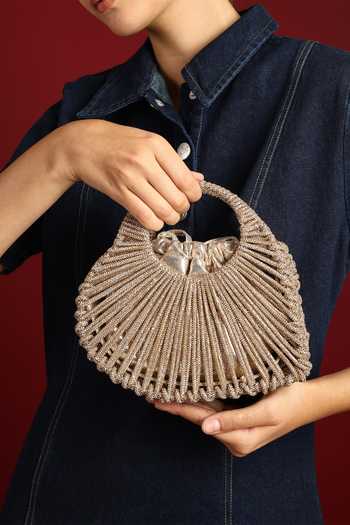 House of Webhin Gold Heart Beaded Clutch Online at Aza Fashions House of Webhin_Gold Heart Beaded Clutch _Online_at_Aza_Fashions