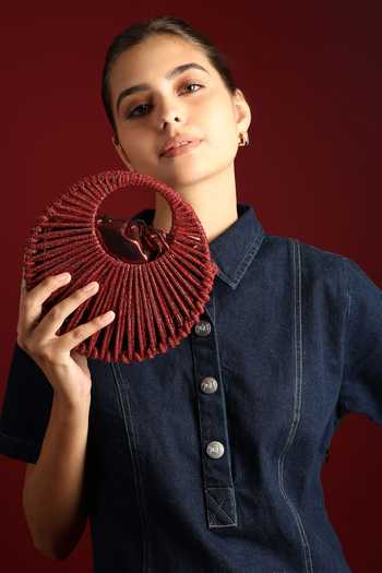 Buy_House of Webhin_Red Noorafshan Beaded Bag _Online_at_Aza_Fashions