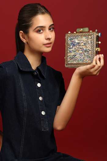 House of Webhin Mother Of Pearl Clutch 