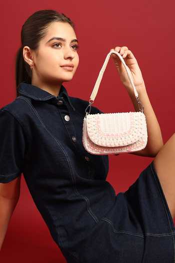 Buy_House of Webhin_White Tarini Beaded Bag _Online_at_Aza_Fashions