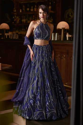Varun Chakkilam Cosmic Embellished Lehenga Set