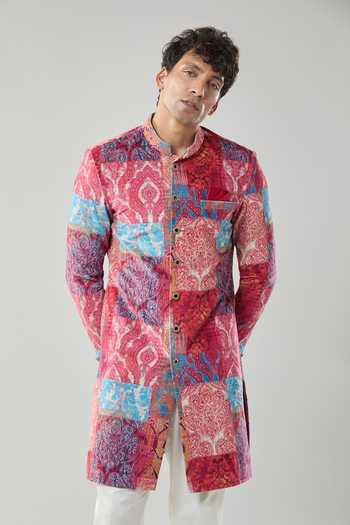Arihant Rai Sinha Multi Color Printed Sherwani & Pollo Pant 