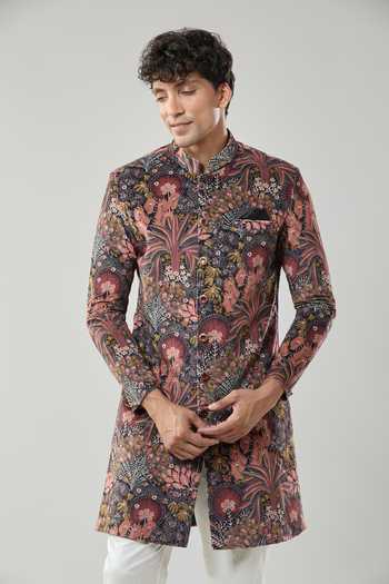 Arihant Rai Sinha Multi Color Printed Sherwani & Polo Pant 