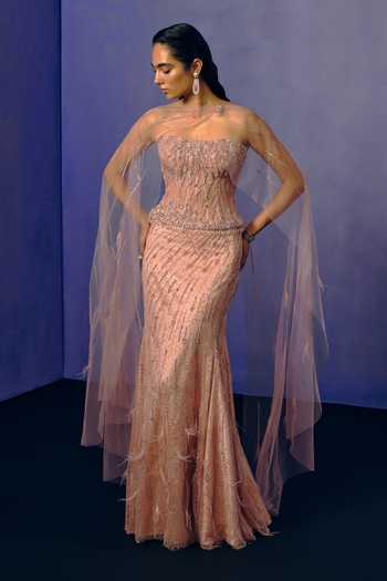 Dolly J Blush Mirage Corset & Skirt Set 