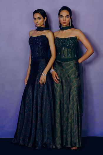Dolly J Violet Nocturne Corset & Skirt Set