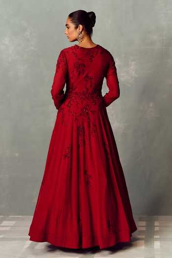 Dolly J The Imperial Ruby Anarkali Set
